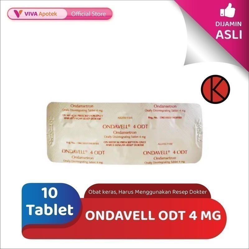 Ondavell ODT 4 mg / Ondansetron / Mual /Muntah (10 Tablet)