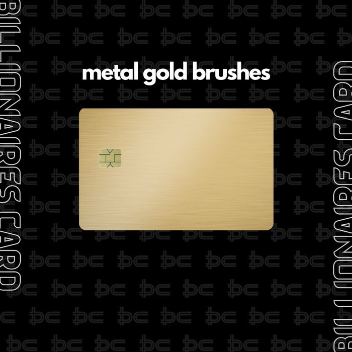 

Custom Metal ATM Debit Credit Card (Bukan Skin Card) - Gold Brushes