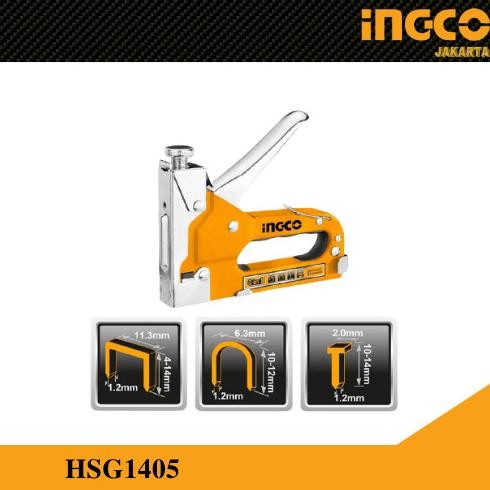 

STAPLES GUN 3-IN-1 / STAPLER STEPLES TEMBAK STAPLE GUN INGCO HSG1405 ORIGINAL DAN TERPERCAYA