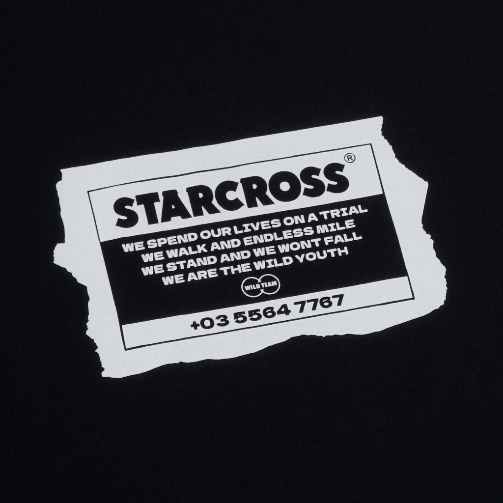 STARCROSS Kaos Pria - RIPPED - Black