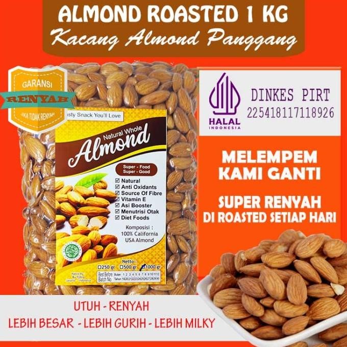 

Kacang Almond Panggang Kupas - Almon Roasted Original Premium TT
