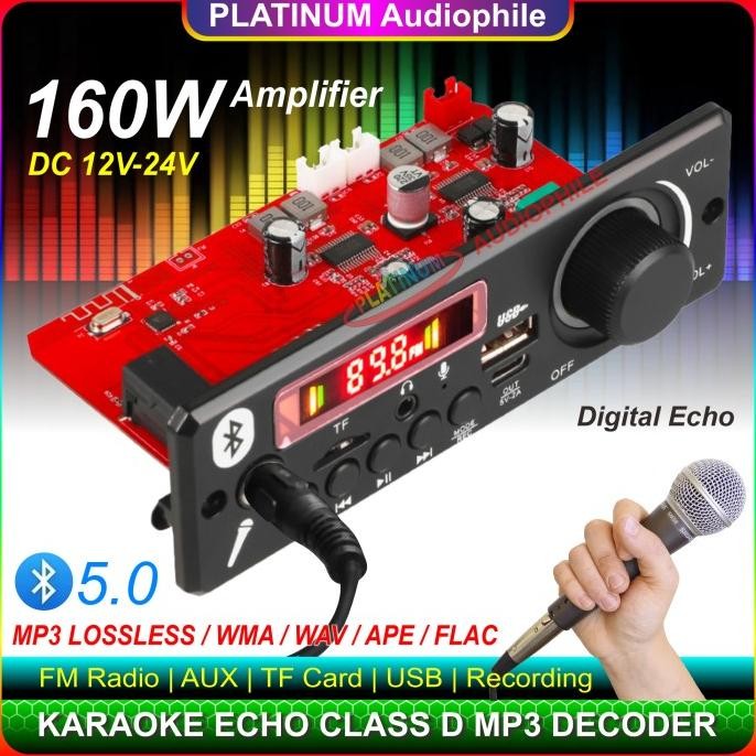 Modul MP3 Bluetooth Karaoke Microphone Echo Class D Amplifier 160W