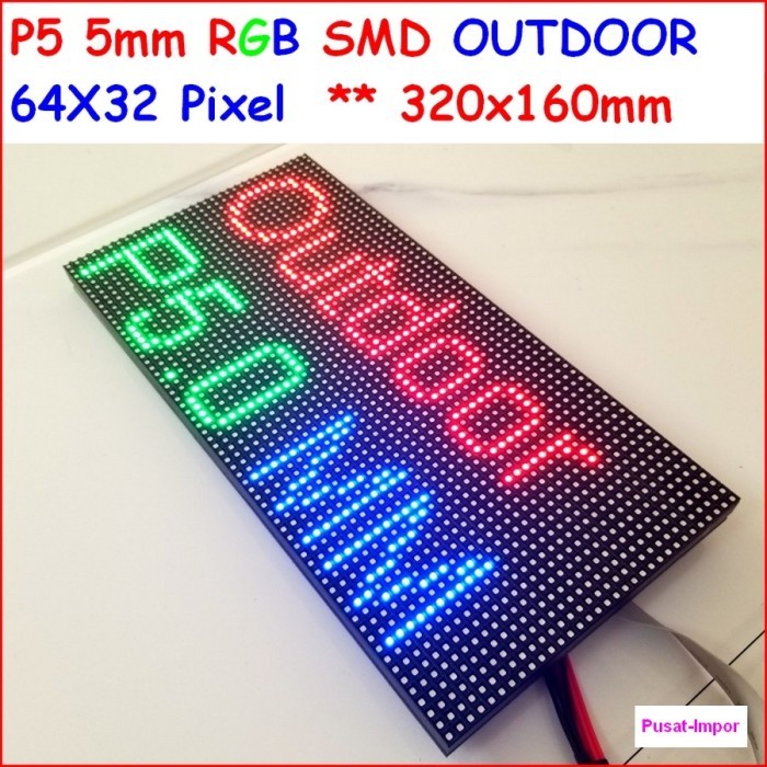 P5 Led Smd Outdoor Full Color Panel Modul Running Text Videotron Terbaru