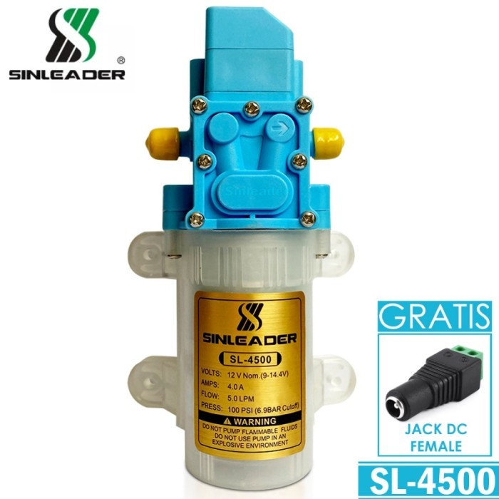 Pompa Air Dc 12 V 170 Psi 7Lpm Otomatis Sinleader Single Pump-Mtr4999 Bebas Ongkir