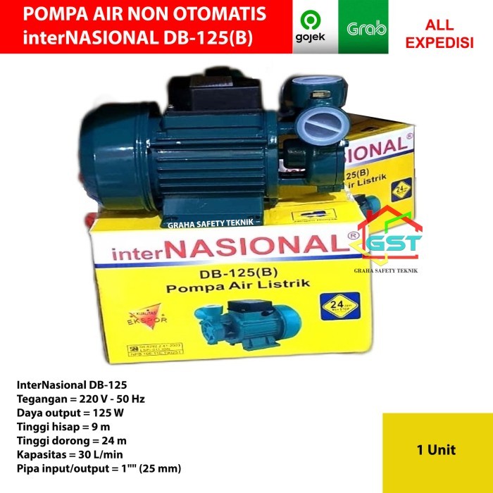 Pompa Air Db125B Ins International/Pompa Air Non Otomatis Db 125 Bebas Ongkir