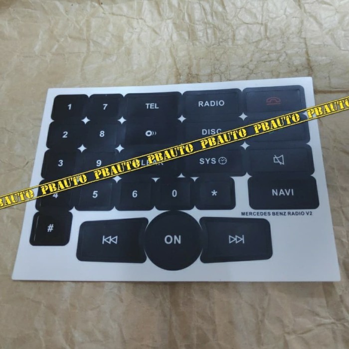 STICKER HEAD UNIT W204 W212 BARU MERCEDES BENZ / STIKER RADIO MERCY