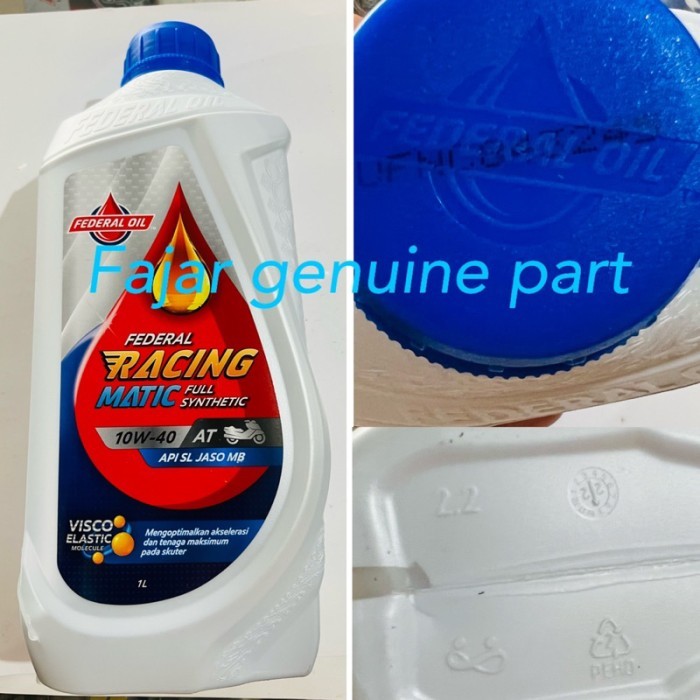 OLI FEDERAL RACING MATIC 1LITER FULL SYNTETIC 10W40 API SL JASO MB