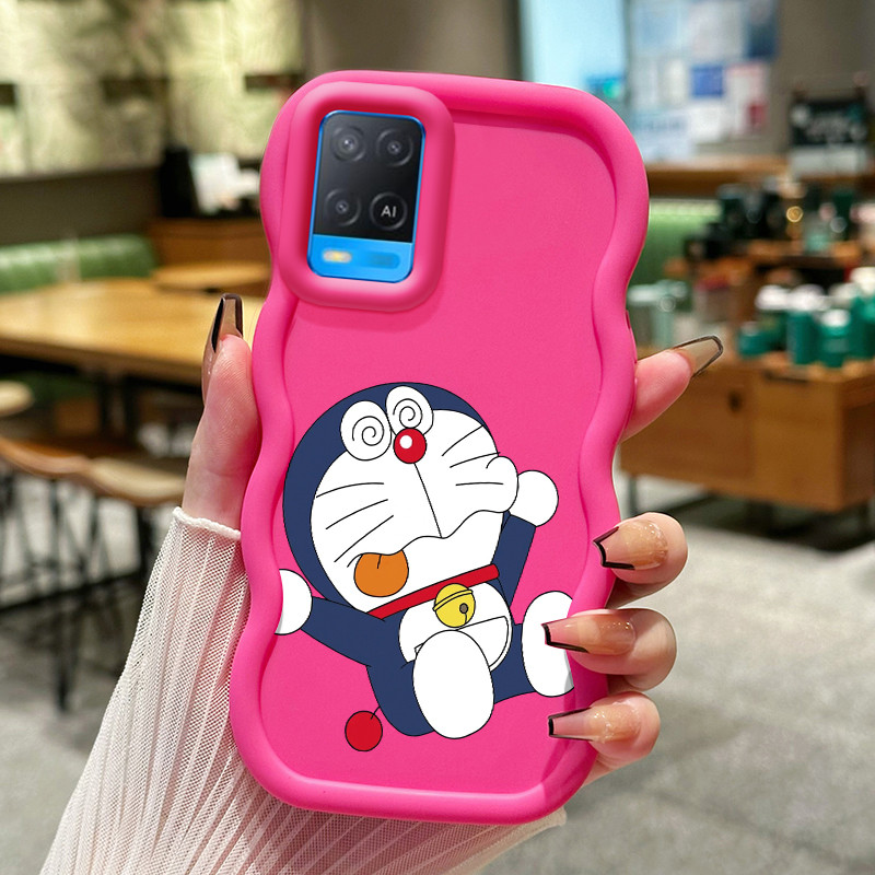 Casing Hp Untuk OPPO A54 Case Casing Doraemon Kartun HP Kesing Softcase Macaron trendi penutup pelin