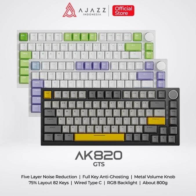 Ajazz AK820 GTS 75% Mechanical Keyboard Wired RGB