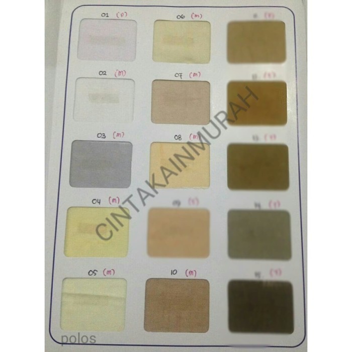 Kain Erro bahan furing warna PUTIH