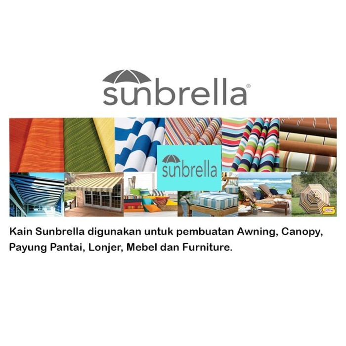 KAIN CANOPY AWNING SUNBRELLA UKURAN 1.50 Meter