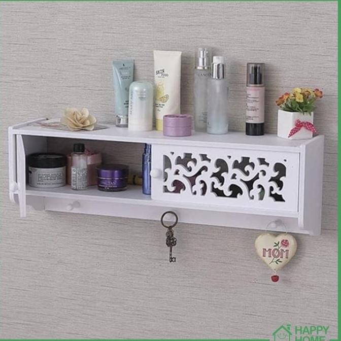 Borong Rak Kosmetik Dinding Toilet Tempel - Rak Kosmetik Gantung - Tempat Make Up - Rak Mmalis Make 