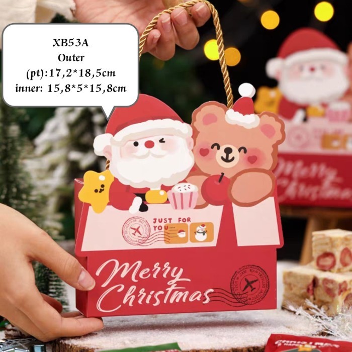 

(10pc) Kotak Natal kotak Cookies XB53 Kotak Nastar Nougat Box Natal