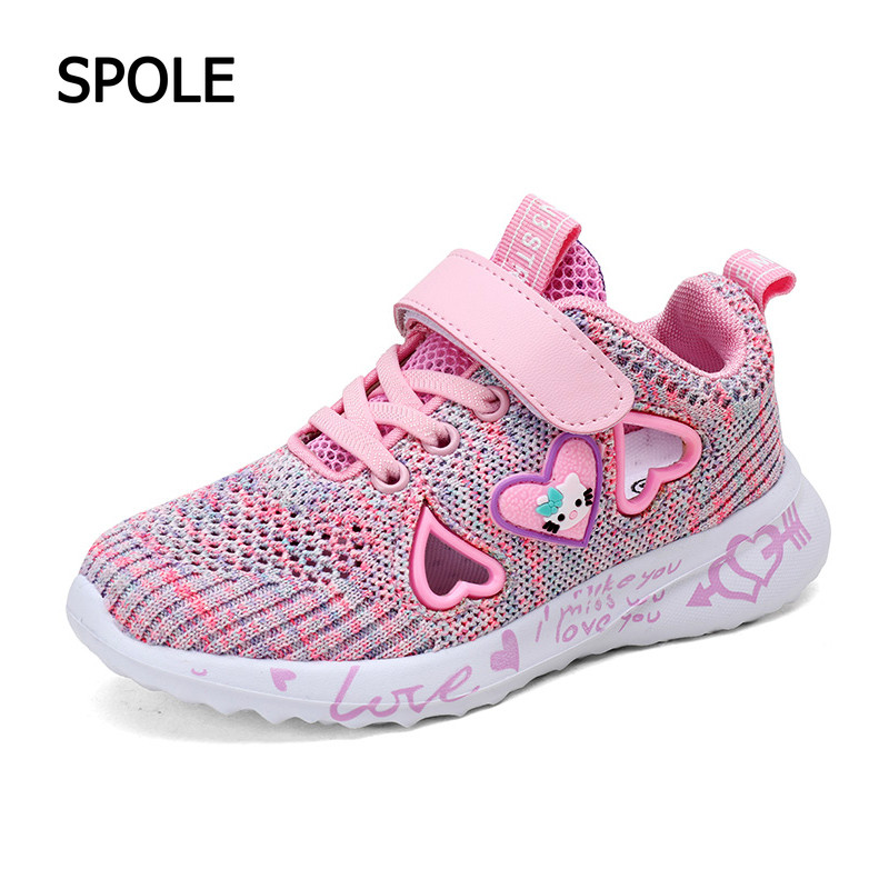 Spole 2021 Sepatu Bayi Perempuan Musim Panas Ukuran 26-37 Sepatu Kets Berpori Jaring Berongga Rendah
