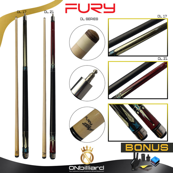 STICK BILLIARD FURY DL SERIES DL-17 DL-21 CUE / STIK BILLIAR FURY DL BILLIARD BILLYAR