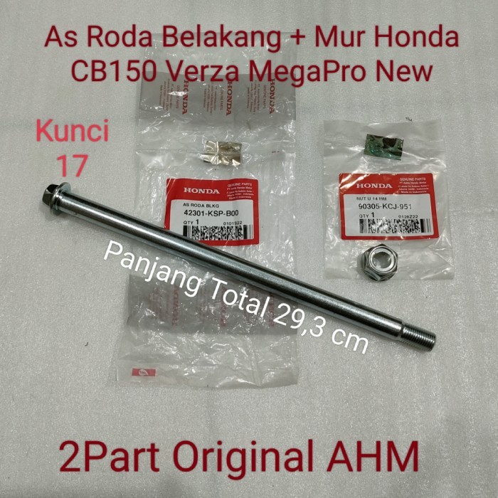 As Roda Belakang + Mur 14mm CB150 Verza MegaPro New OriAHM 42301KSPB00