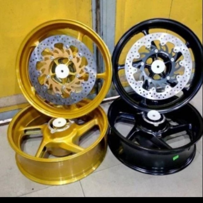 Velg Tapak Lebar Depan Belakang Ninja-250fi / Karbu / Z-250 DELKEVIC