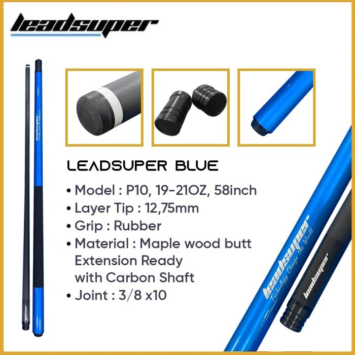 STIK BILLIARD LEADSUPER CARBON SHAFT - STICK BILLIARD LOW DEFLECTION