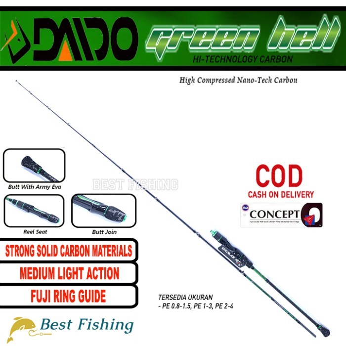 JORAN DAIDO GREEN HELL LIGH JIGGING SERIES PE1.5 PE2 PE3