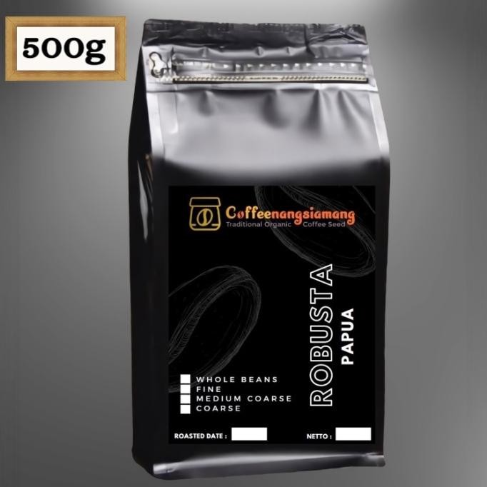 

KOPI FINE ROBUSTA PAPUA 500g PREMIUM - (Biji/Giling)