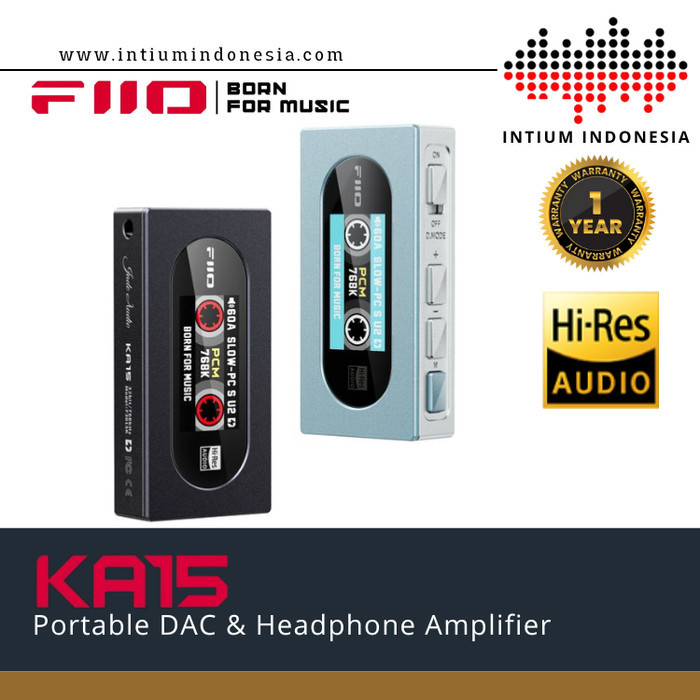 FiiO Jade Audio KA15 / KA-15 / KA 15 Portable DAC / AMP Dual DACs + Dual Op-Amps Chip Supports