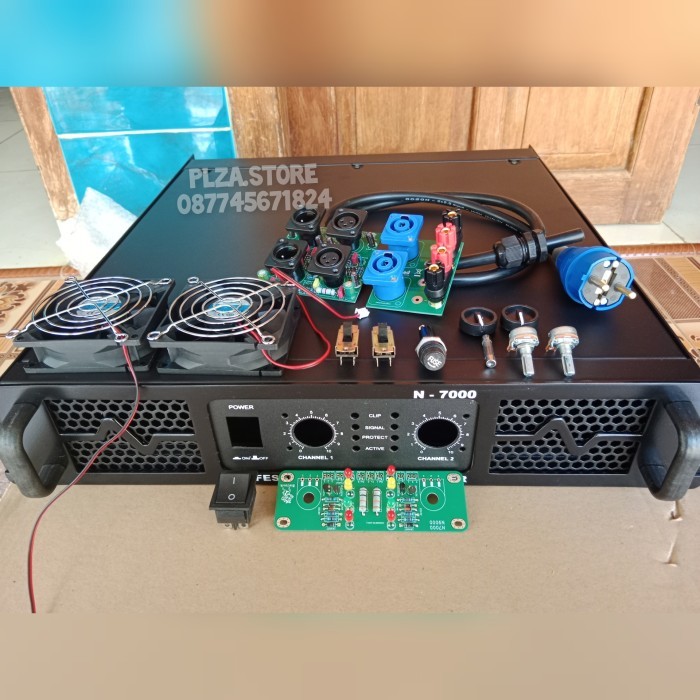 Bok power amplifier N7000 lengkap aksesoris box N7000 ukuran 2U