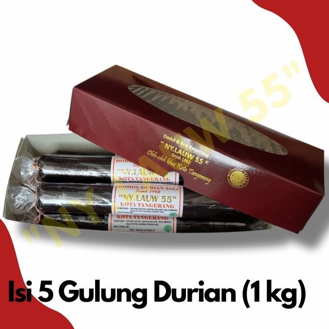 

Dodol Durian Asli NY.LAUW55 paket isi 5