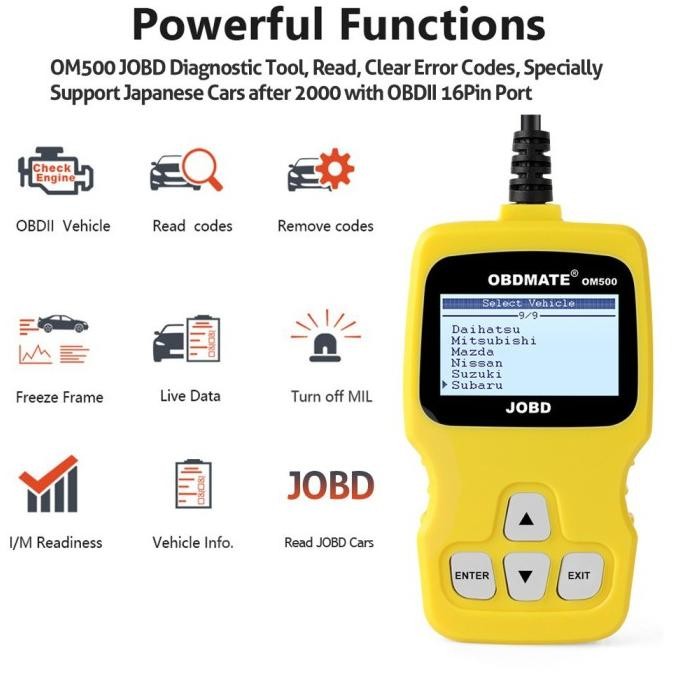 Obdmate Scanner Mobil Om500 Obd2 Jobd Obd Mate Termurah Injeksi
