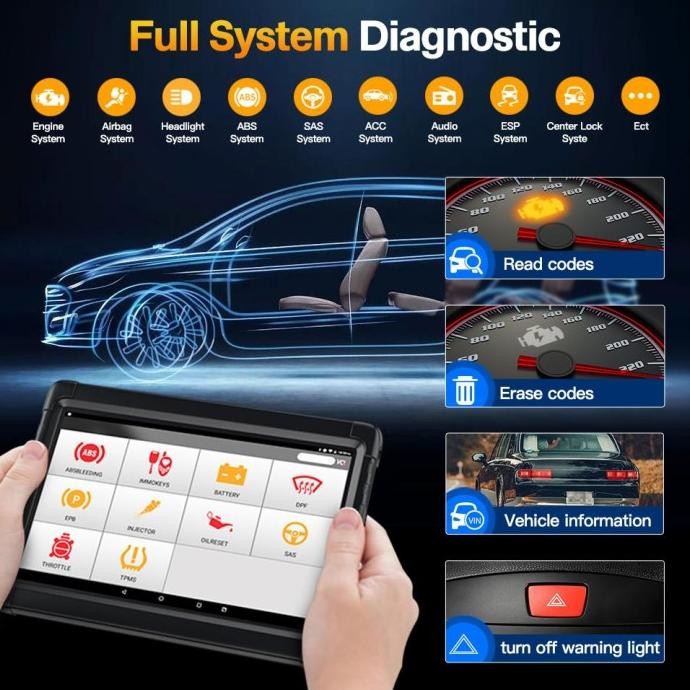 Baru Ancel X6 Oe-Level Obd2 Bluetooth Obd2 Scanner Car Scanner Car Diagnosis Odb2 Car Diagnostic Too