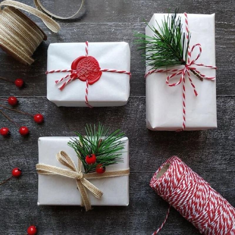 

MURAH 100METER TALI CRAFT BAKERS TWINE PITA BENANG HIJAU MERAH PUTIH BAKCANG HAMPERS NATAL PREMIUM