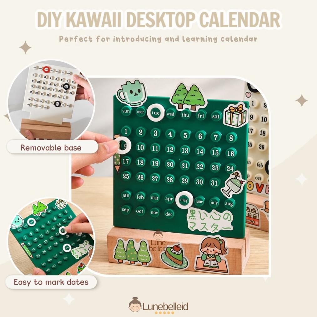 

fs-6 DIY Kawaii Desktop Calendar / Kalender Meja Belajar / Hadiah Kado Natal Anak Viral
