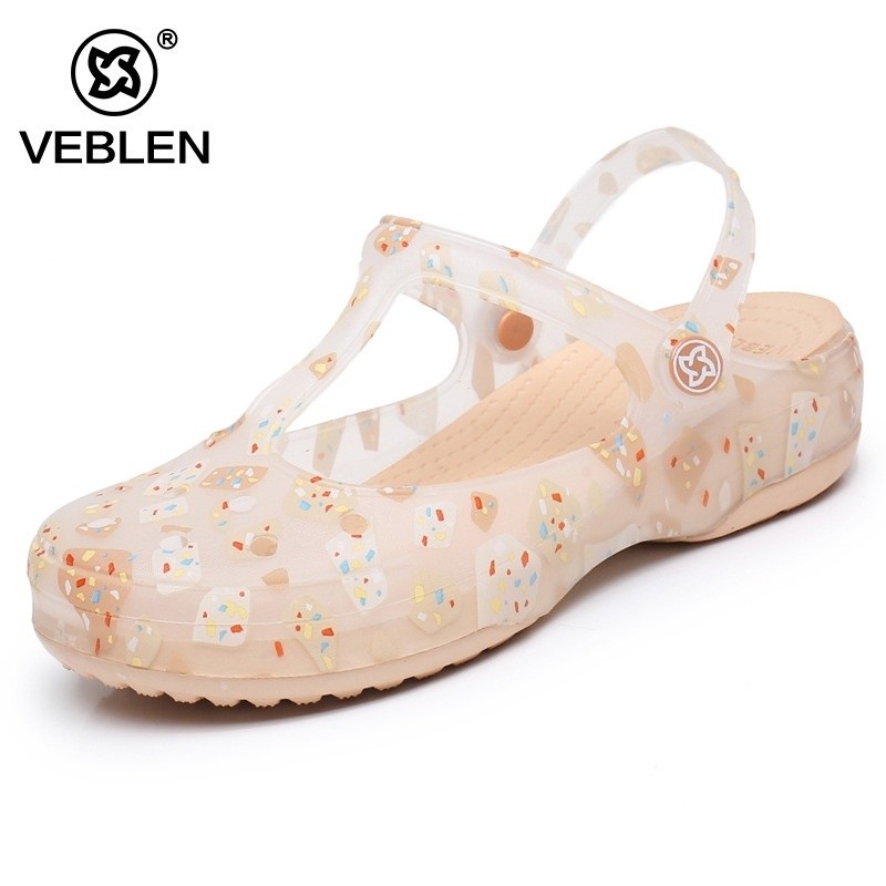VEBLEN sepatu lubang baru wanita sepatu pantai musim panas sandal dan sandal anti selip alas tebal s