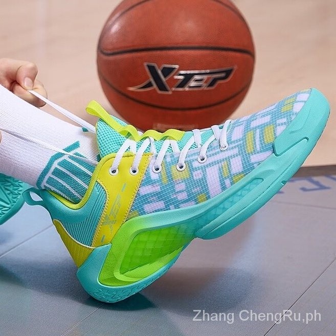 100% Asli Xtep Jeremy Lin Cloud Td Sepatu Basket Pria Mendukung Sepatu Olahraga Latihan Kasual Berna