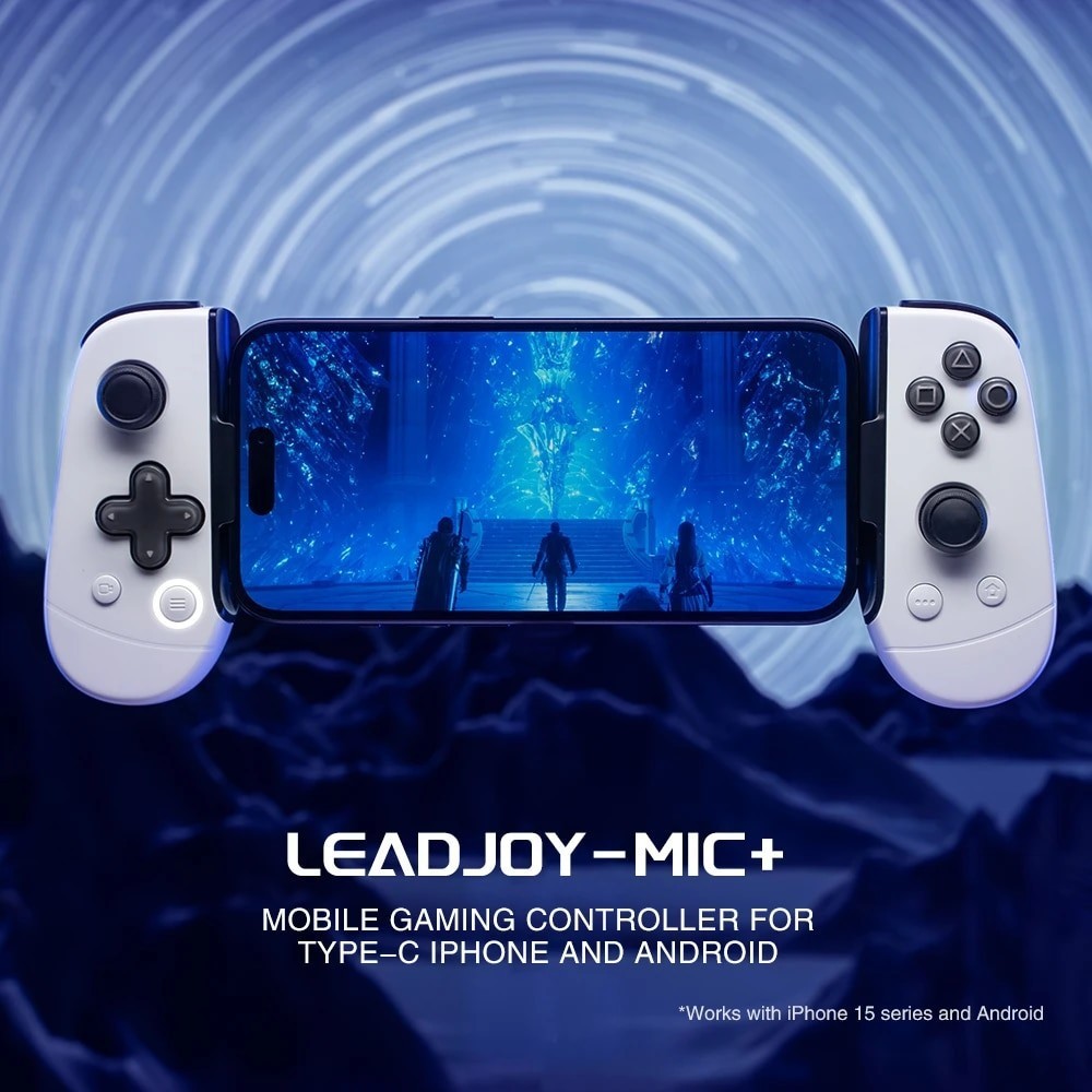 LEADJOY M1C+ Mobile Phone Gamepad Gaming Controller untuk iPhone 15 Android 3Ds Emulator Cloud Gamin
