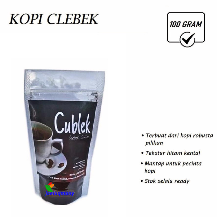 

Kopi Hitam Tubruk Clebek Coffee 100 Gram Kopi Cublek COD