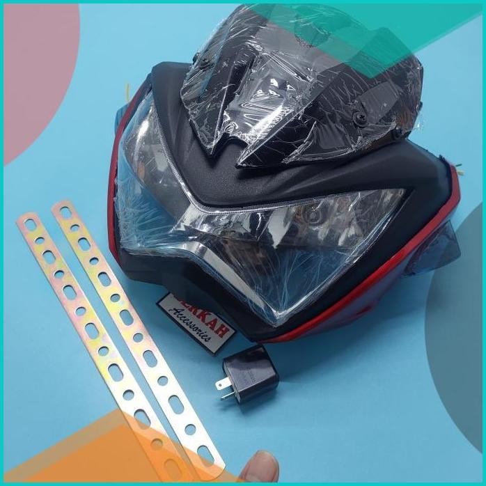 Headlamp ninja model zx 250 vixion byson cb mega pro fre breket flase