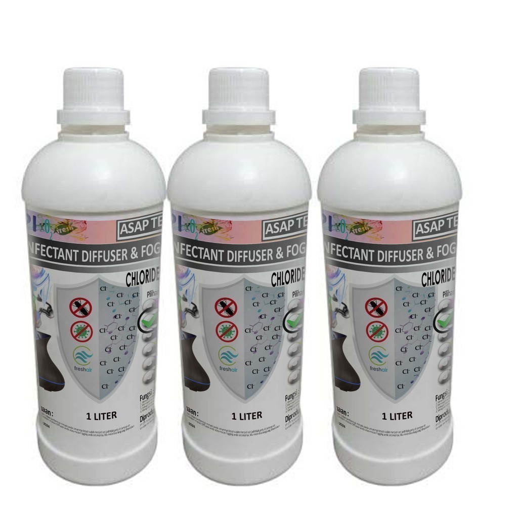 Cairan Fogging Disinfektan Water Base 1 Liter Asap Wangi Food Grade Aman Membunuh 99,9% Kuman Virus 