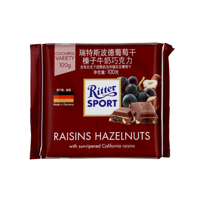 

Bya - Ritter Sport Raisin Hazelnut 100 Gr Promo