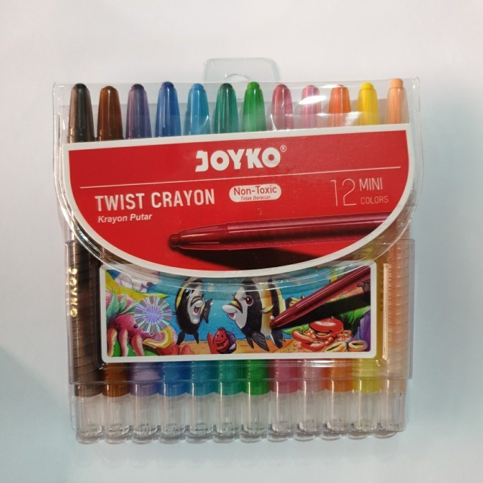 

(12 Set) Crayon Putar Mini Joyko 12 Warna