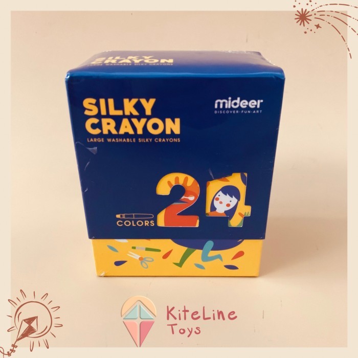 

Mideer Silky Crayon 24 Pcs Colors Washable / Krayon Warna Gambar Anak