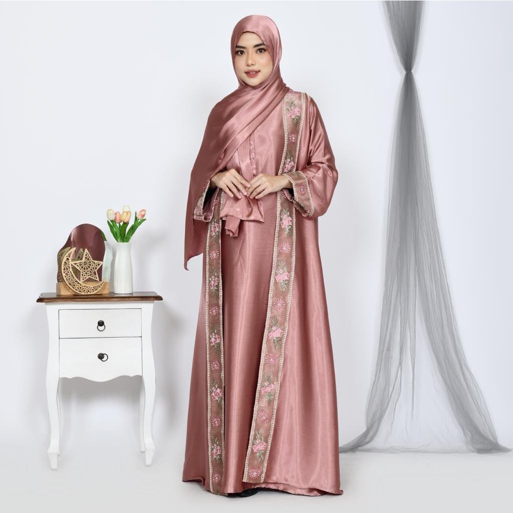 Gamis Simple dan Anggun // Zakia Abaya Cradenza Silk Premium Friendly Busui