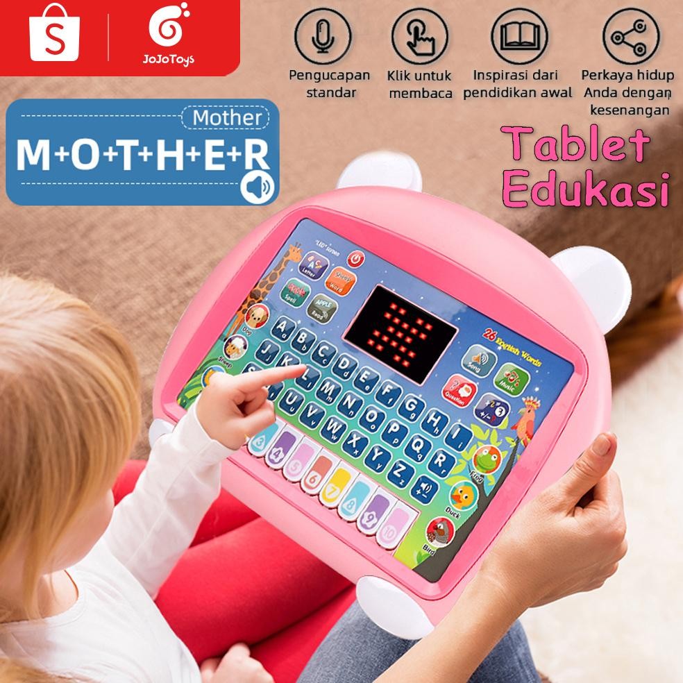 Baru JOJOTOY Mainan Tablet Musik Piano Anak Tablet Edukasi Anak Mainan Tablet Belajar Huruf Laptop M
