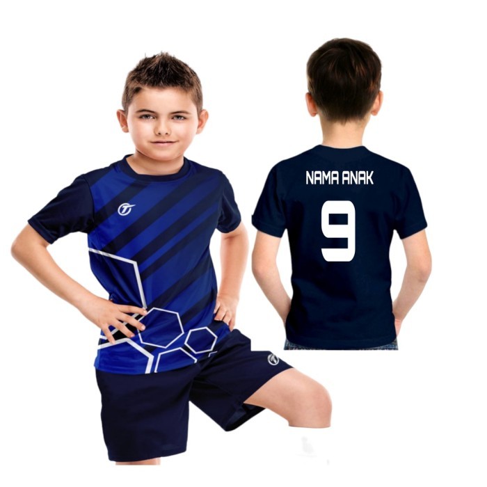 Baju Bola Anak Laki Laki/Baju Futsal Anak/Baju Futsal Sablon Nama+Nomor/Jersey Bola Anak [Terlaris]
