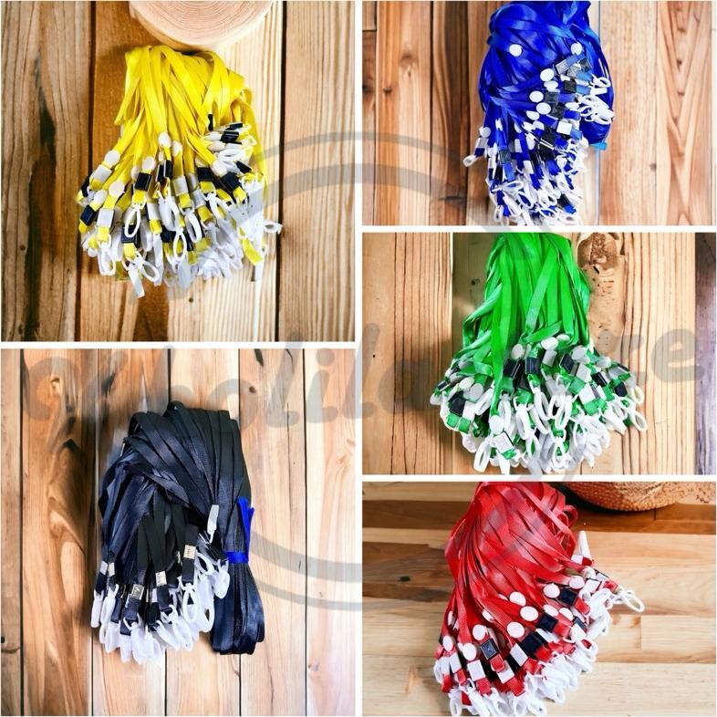 

(100 pcs) Tali Id Card Pengait / Tali Lanyard Plastik 1 cm yang laris