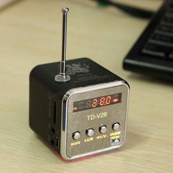 Terbaru Speaker Mini Fm Radio Kecil, Mp3 Player With Slot Micro Sd Dan Usb