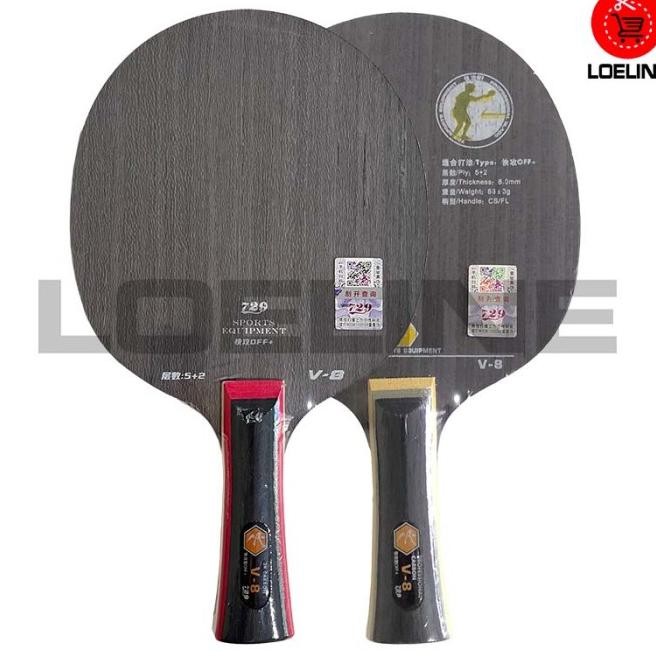 Kayu Bet Bat Pingpong Hitam Tenis Meja Ritc 729 Friendship V-8 Bagus