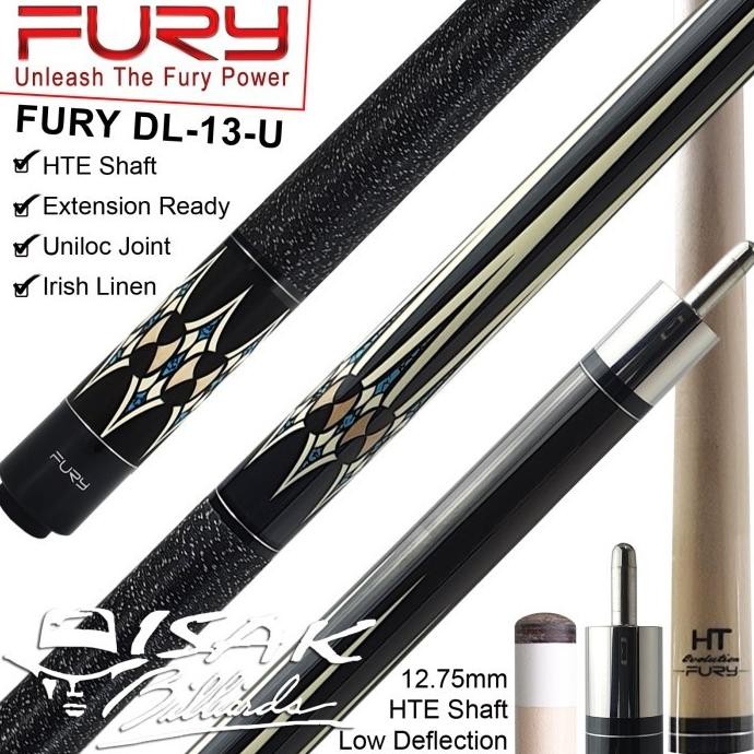 Promo Fury DL-13 Maple Pool Cue - 13 mm - Billiard Stick Stik Biliar