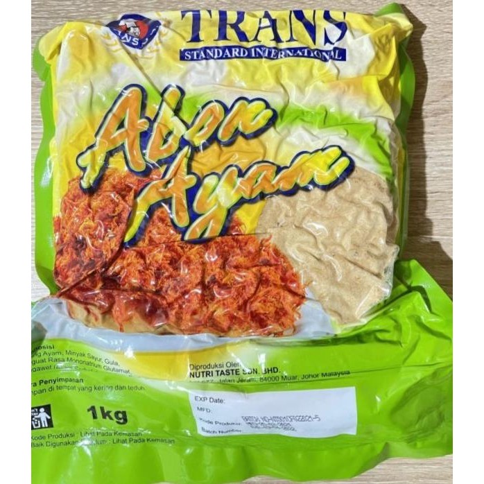 

Trans Abon Ayam Manis 1Kg - Sweet Chien Floss Topping Roti