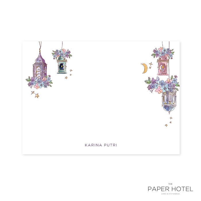 

Notecard - The Floral Lantern (Personalized Initials/ Name, 16pcs)