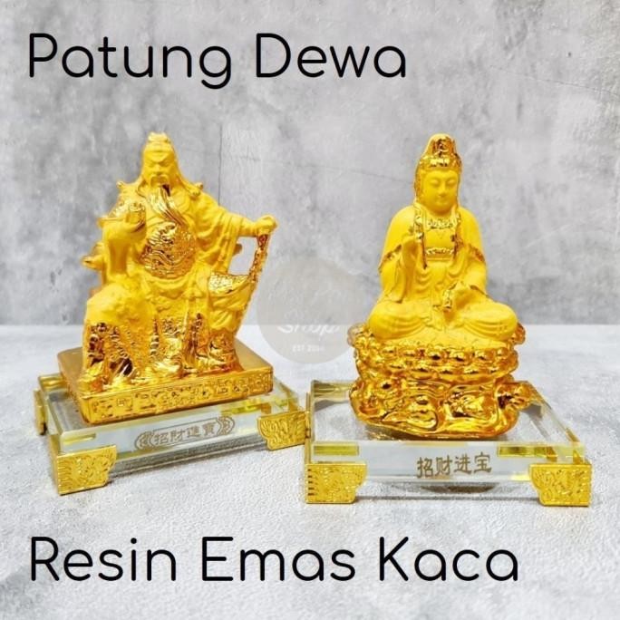 <<<<<] Pajangan Patung Hoki Dewa Kwan Im Kwan Kong Guanyu Emas Fengshui Kado